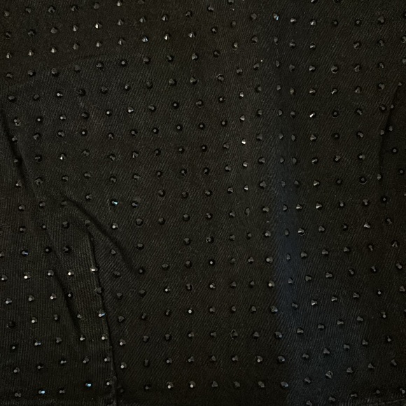 ZARA RHINESTONE TRF DENIM CROP TOP - Picture 10 of 10